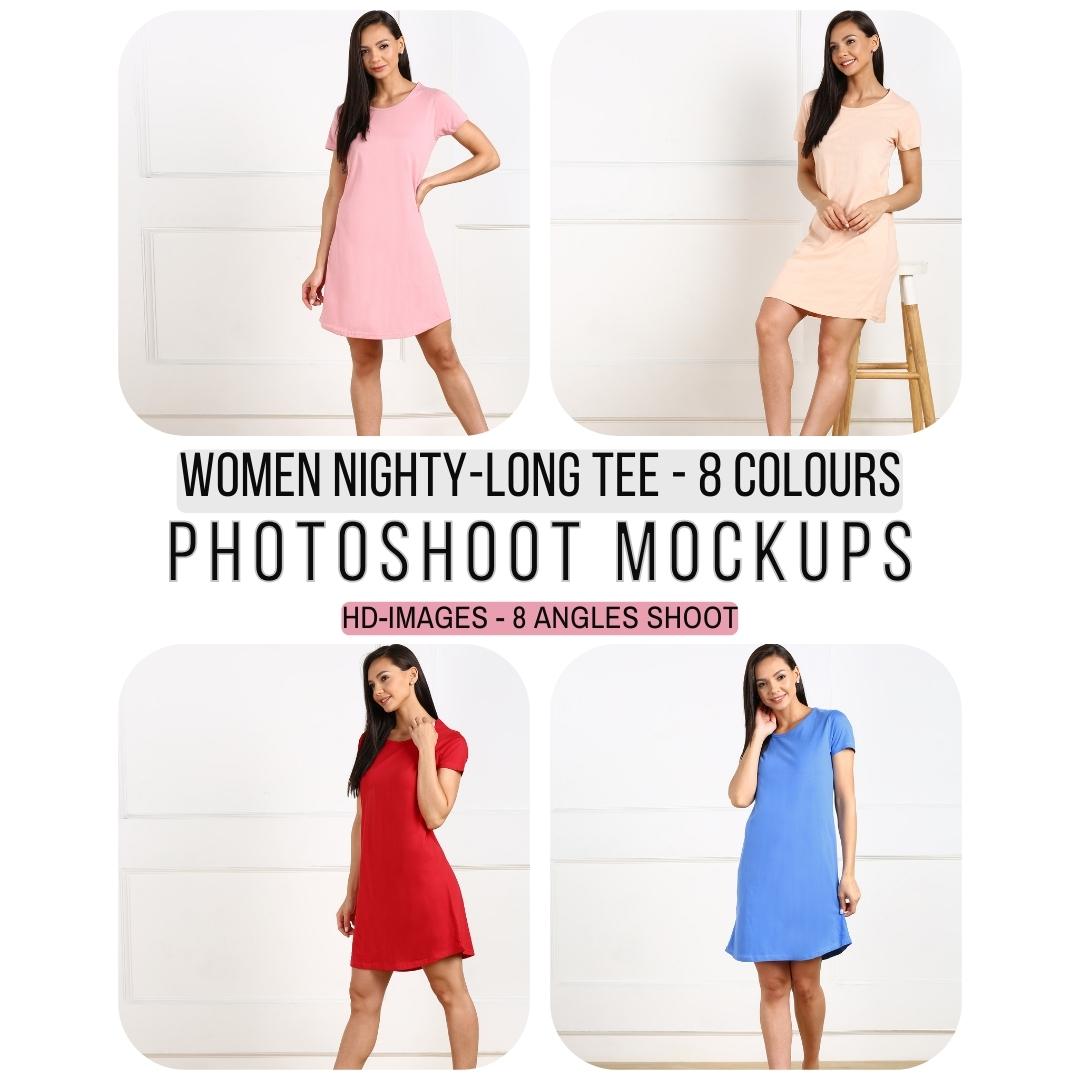 Women T-shirt Mockup, HD Model Photoshoot - Ecommerce use | Plain Tshirt Shoot - Download