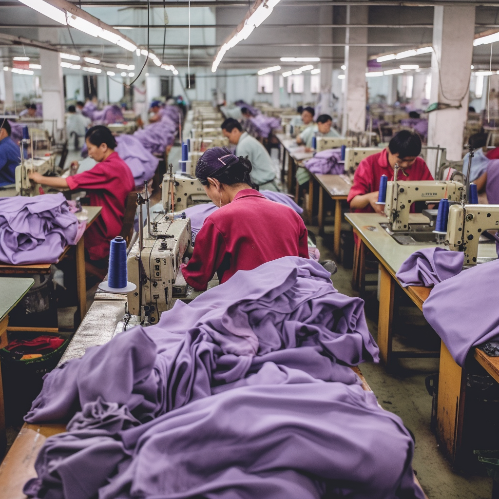 A Garment factory during production